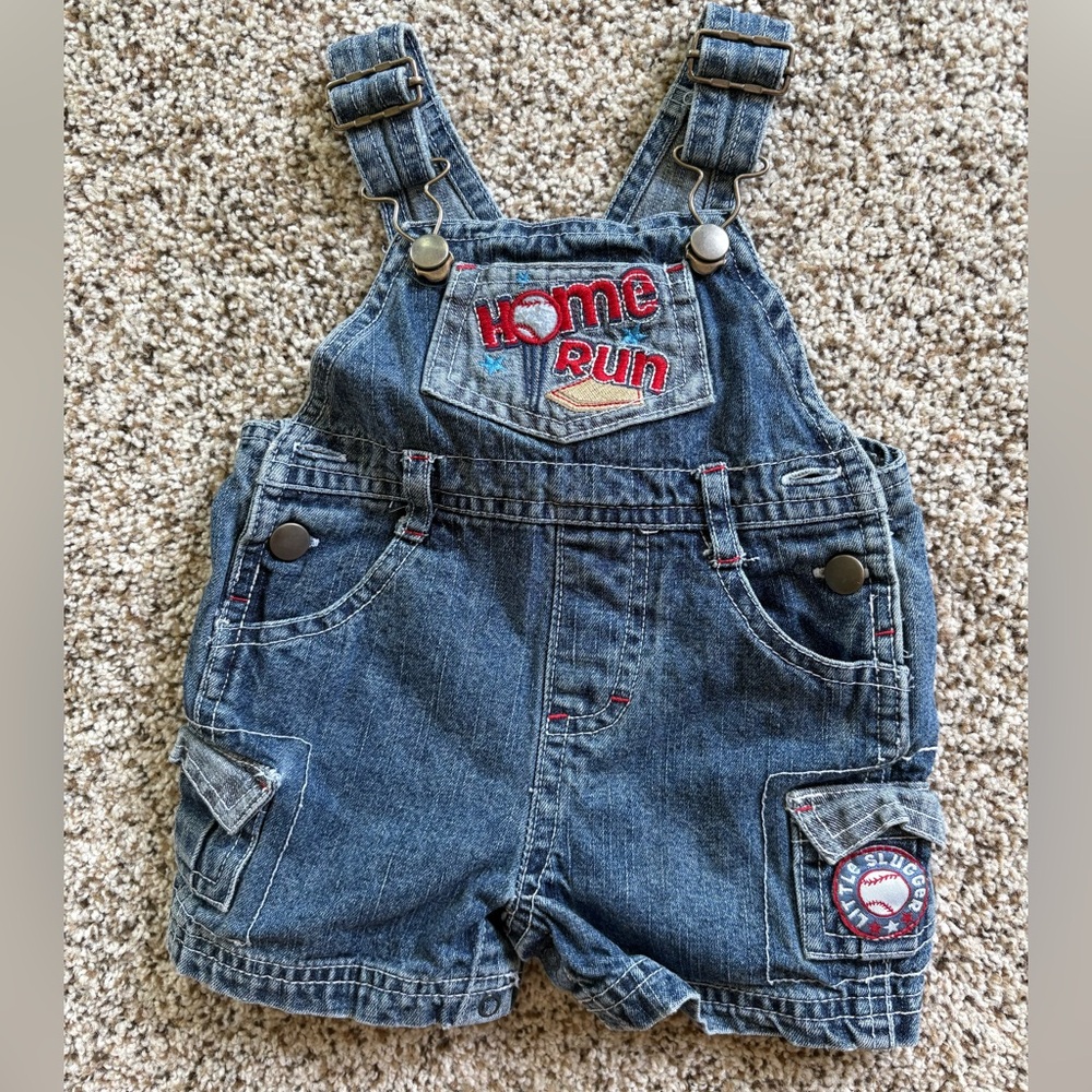 Denim Baseball Shortalls